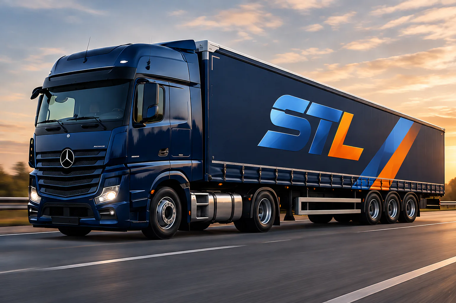Zestaw STL do 40 t z naczepą i oklejeniem firmowym